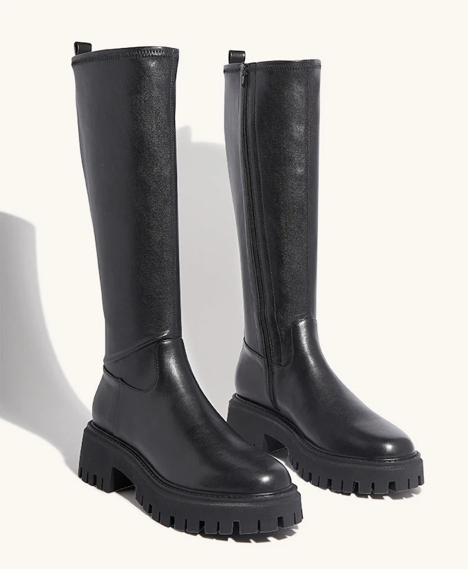 Flint Knee High Combat Boot - Image 4